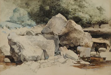 Rocas en un arroyo de montaña